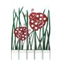 EVERGREEN ENTERPRISES INC Ladybug Laser Cut Metal Yard Sign This Ladybug Laser Cut Metal Yard Sign will be your new good luck charm to display in your garden or yard. It will showcase your exquisite taste while adding a new layer to your outdoor decor. The 5-paneled design features a pair of ladybugs among tall leafy grass in lovely detail. Adds a truly unique design to your garden or yard that will set your eccentric taste apart from the rest. Makes a great gift for a loved one. Crafted from laser-cut metal with powder-coated red and green finishes, thi 