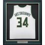 millcreeksports Giannis Antetokounmpo Milwaukee Bucks Signed Framed White Jersey 197165 (BAS COA) This Milwaukee Bucks jersey is signed by Giannis Antetokounmpo with BAS COA. Certification can be verified and viewed through the third party's online database. Item includes a tamper-proof sticker with matching serial numbers to card, unless the authenticity is a hologram only certification. At Ultimate Autographs we pride ourselves in selling 100% authentic autographs and have a lifetime authenticity guarantee on ALL autographed items sold. About Ultimate Autographs: Ultimate Autographs is the internets most trusted source for authentic sports memorabilia, including autographed jerseys, footballs, mini helmets, full-size helmets, signed photos, and more! Every item we sell comes with a certificate of authenticity. We also specialize in exciting Football Mystery Boxes that feature some of the biggest names in sports! 