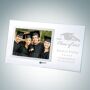 Crystal Plus Inc. Academic Horizontal Stainless Photo Frame 3.5 x 5 with Silver Pole This Clear Glass Horizontal Picture Frame with Stainless Silver Pole is made to outlast the hands of time. Display your Graduation picture proudly or your favorite family photo. It is an ideal gift for Graduations, Anniversaries and Birthdays. Choose a free artwork from our many choices or upload your own logo/artwork file. Engrave your graduating year, University name and your degree to make your memory an everlasting one. Can also be used for numerous Corporate events such as company anniversaries, grand openings and employee gifts, just engrave the company logo Available in three sizes; 3/16 thick Clear Glass; Hand Screw Silver Pole for assembly. 
