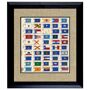 HearthSong Framed U.S. State Flag Stamp Sheet A special treat for young stamp collectors (and history buffs) this complete sheet of 1976 U.S. flag stamps is a wonderful way to recognize the United States' centennial. Handsomely presented in a solid wood 16  x 14  black frame, the uncut sheet of stamps are in mint condition, and come with a Certificate of Authenticity. 