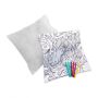HearthSong Color Pops Color-Your-Own Pillow Kit for Kids, 15  sq. Pillow Cover, Pillow Insert, and Six Washable Markers, Unicorn Show your individual style and creativity by customizing your very own colorful pillow! Our Color Pops® Color-Your-Own Pillow Kit is perfect for artsy crafts-y kids, or any child wanting to creatively express themselves. It's a great activity to have on hand for rainy days, playdates, or sleepovers. Set includes everything you'll need to color a 15  sq. pillow-six bright washable markers, pillow insert, and canvas cover. Machine wash cover to color again! 
