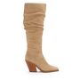 Vince Camuto Alimber Slouchy Boot Vince Camuto-Alimber Slouchy Boot - The perfect boot for fall, theAlimberis designed with a flexible, slouchy shaft in velvety or croc-embossed suede. The tall boot features a directional square toe and extended Cuban heel that lends Western flair. Wear it to the office with a knit midi dress or to dinner with an asymmetrical mini skirt. 
