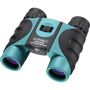Barska 10x25 Blueline WP Roof Prism Binocular, 5.8 Degree Angle of View, Blue Barska's Blue 10x25 waterproof binoculars are great all-purpose optics that are ideal for a wide range of outdoor activities. These lightweight binoculars fold down to a compact size that allows them to be easily transported in a pocket or small handbag. Fully coated optics provide the user with impressive viewing clarity, while an ergonomic design delivers a comfortable viewing experience.The compact Barska 10x25 Binoculars are a pocket-sized set of optics that can be taken virtually anywhere. Whether you enjoy hiking, bird watching, or going to sporting events, these 10x25 Binoculars are the perfect accessory for getting a close up view of the action.The Barska 10x25 Binoculars are fully waterproof and fogproof, and are encased in a rubber armor for protection against impact and scratches. A built-in neck strap and a lightweight build allow for easy on-the-go viewing, and a molded rubber body provides secure and comfortable grip. The 10x25 Binoculars by Barska include a soft carrying case for storage and transport 