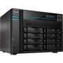 ASUSTOR Asustor Lockerstor 8 AS6508T 8-Bay Diskless NAS <b>Dual 10 and 2.5 Gigabit ports. Faster than ever.</b>The all new Lockerstor series of NAS feature dual Intel 10-Gigabit Ethernet ports as well as dual Realtek 2.5-Gigabit Ethernet ports. With a managed switch that supports multiple speeds, take advantage of up to 20 gbps of speed with both 10-Gigabit ports or up to 5 gbps on both 2.5-Gigabit ports.<b>Smallest Enterprise Intel 10-Gigabit NAS.</b>All new front panel design.<b>Link Aggregation (RAID 5)</b>Windows sequential read and write<b>10 GbE</b> Read: 2,348 MB/S Write: 1,040 MB/S<b>2.5 GbE</b> Read: 565 MB/S Write: 553 MB/S<b>SSD Speeds for Hard Drive Prices - SSD Caching</b>The recently updated ADM features an updated Linux Kernel and additional performance enhancements. The Lockerstor series introduce M.2 PCIe NVMe SSD caching increasing performance. Lockerstor NVMe SSD caching increases performance by up to 60% Lockerstor NVMe SSD caching is faster than if all bays were filled with SATA SSDs while remaining cheaperWith dual 10-Gigabit Ethernet, bottlenecks on NVMe SSDs have been lifted, making the Lockerstor one of the fastest NAS devices ever.<b>Thumbscrews for easy M.2 SSD installation</b> Regular screws are difficult to handle Thumbscrews are easier to manipulate Two M.2 2280, 2260 or 2242 slots supporting NVMe and AHCI SSDs<b>Eight Bays with Flexible M.2 SSD Caching</b>The AS6508T is a cost-effective large capacity NAS designed for enterprise environments. The AS6508T supports online capacity expansion, allowing for the flexible purchase of enterprise storage equipment. When your budget and storage requirements are smaller, you can purchase a smaller number of hard disks. Additional disks can be purchased as your storage requirements grow. Combined with ASUSTOR's MyArchive storage technology, this allows you to effectively achieve unlimited storage.<b>Powerful and high efficient cooling design</b>The Lockerstor utilizes PWM fans with smart speed controls and heatsinks with push-pin mounting to achieve optimal airflow, enhancing stability and maintaining high performance even under high loads.The Lockerstor's improved design features improved heatsinks that are taller than previous models to ensure even more efficient cooling and heat dissipation.<b>Easily upgrade memory by opening the chassis.</b>The Lockerstor comes with 8 Gigabytes of DDR4 RAM and can be upgraded up to 32GB. DDR4 RAM provides up to 30% greater performance than DDR3 while also lowering energy requirements by 40%.<b>24/7 Reliability and Durability</b>All ASUSTOR NAS are designed for and are suitable for 24/7 use. ASUSTOR NAS devices have also undergone rigorous tests, such as drop tests and burn tests to test durability in extreme conditions. Heatsinks were added to sensitive components to dissipate heat, helping to maintain the... 