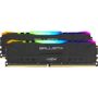 Crucial Ballistix RGB 16GB (8GBx2) DDR4 3600 MT/s UDIMM Memory, Black <b>Crucial Ballistix RGB Gaming Memory</b>Crucial Ballistix RGB gaming memory is designed for high-performance overclocking and is ideal for gamers and performance enthusiasts looking to push beyond standard limits. Customize your rig with 16 RGB LEDs in 8 zones on each module and control light patterns and brightness with software utilities<b>Precision Parts</b>As the manufacturer of memory components, we do more than bin parts. We optimize performance at the die level.<b>Modern Design</b>Anodized aluminum heat spreader available in black, white, or red. Low-profile form factor is ideal for smaller or space-limited rigs.<b>Redefine Game Performance</b>XMP 2.0 support and pre-defined profiles let you overclock to extract maximum performance. Select the JEDEC default profile for standard performance.<b>Compatibility Tested</b>We work with AMD and Intel, as well as motherboard designers and system builders, to ensure our memory is optimized for high performance.<b>Bold RGB Effects</b>Customize your rig's color scheme with 16 RGB LEDs in 8 zones on each Crucial Ballistix RGB module. 