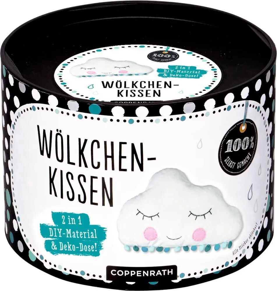 COPPENRATH VERLAG DIY-Material & Deko-Dose: Wölkchen-Kissen – 100% selbst gemacht