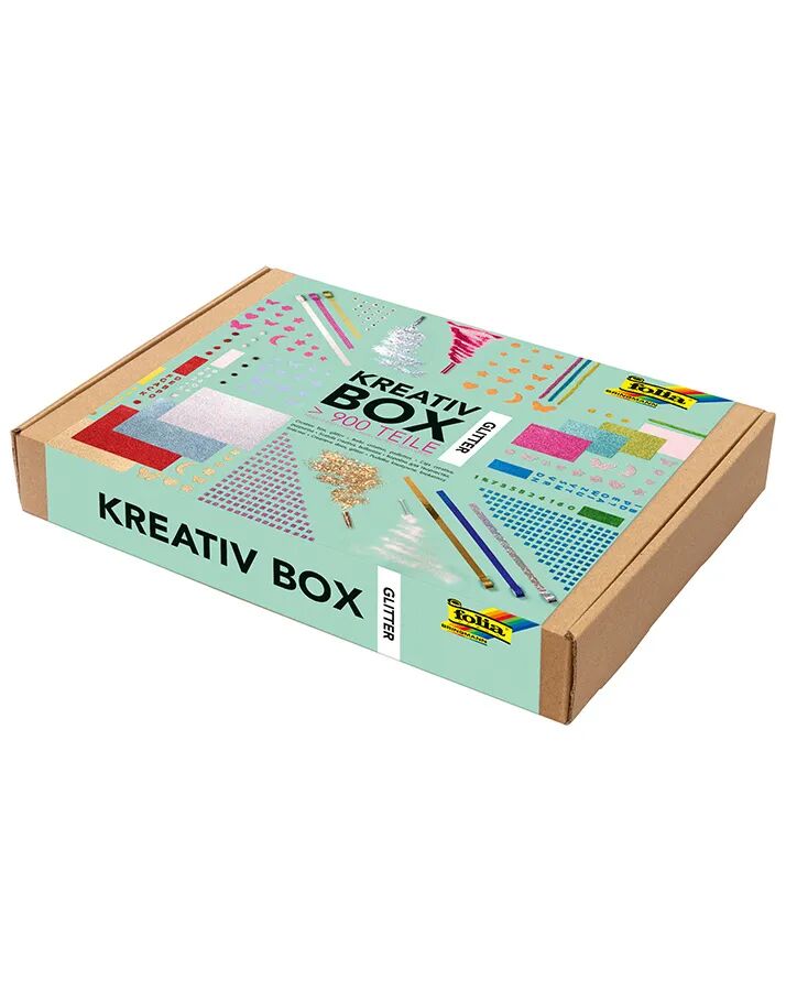 folia Kreativ-Box GLITTER MIX mit über 900 Teilen