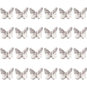 Creativ green Dekoobjekt »Schmetterlinge mit Clip«, im 24er Set grau Größe
