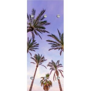 queence Garderobenleiste »Palmen und Himmel«, mit 6 Haken, 50 x 120 cm blau, dunkelgrün Größe