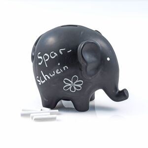 pajoma Spardose »Elefant«, Sparschwein, aus Keramik, zum Beschriften, inkl.... schwarz Größe