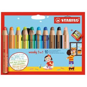 Stabilo - Dicke Farbstifte, 10 Pieces, Multicolor