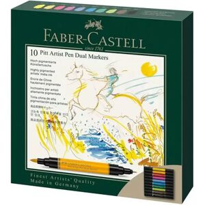 Faber-Castell - Tuschestift-Set, 17.5x16.2x2cm, Zweifarbig