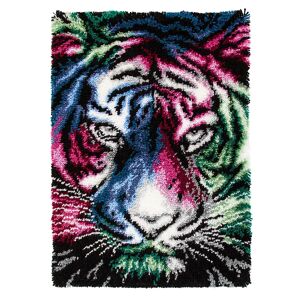 Verachtert Knüpfteppich Tiger Pop Art, 55 x 80 cm - Size: 55 x 80 cm