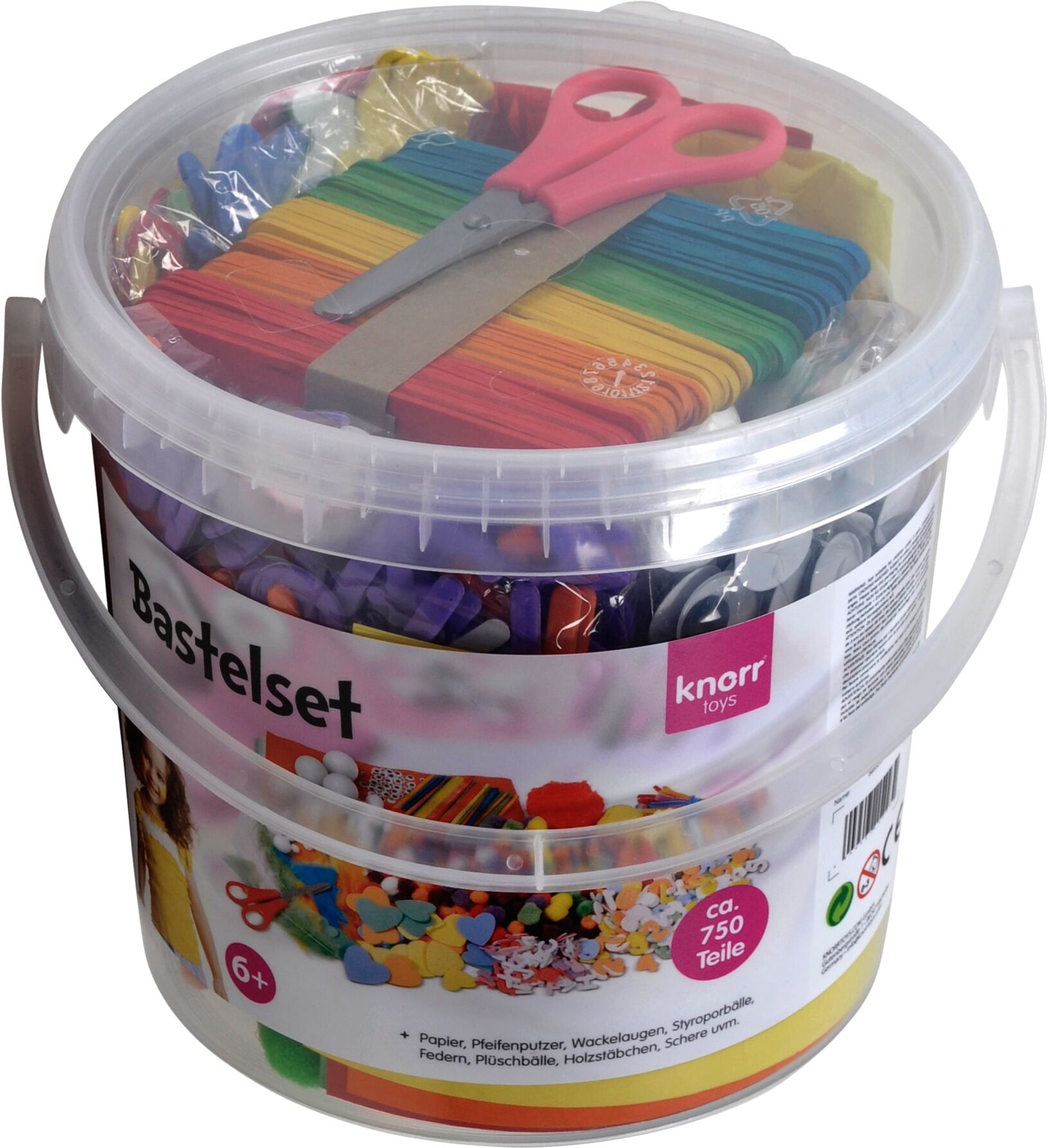 Knorrtoys® Kreativset »Bastelset Eimer (750tlg.)«, (Set), perfekt zum... bunt