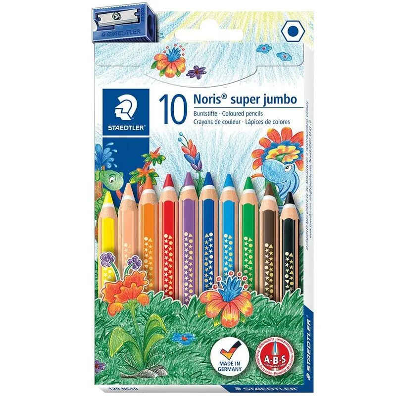 Staedtler 129 NC10 Noris Club® super jumbo Farbstift Kartonetui mit 10 Farben