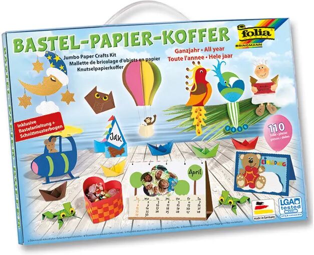 folia Bastel-Koffer BASIC 110-teilig in bunt