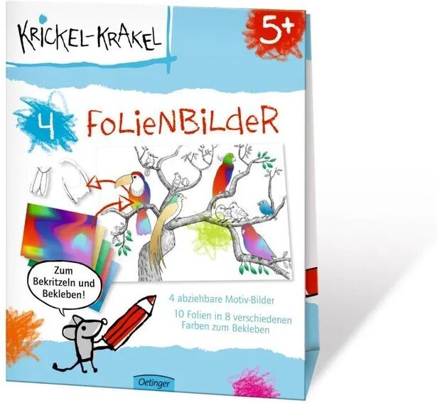 Oetinger Verlag Bastel-Set KRICKEL-KRAKEL FOLIENBILDER in bunt