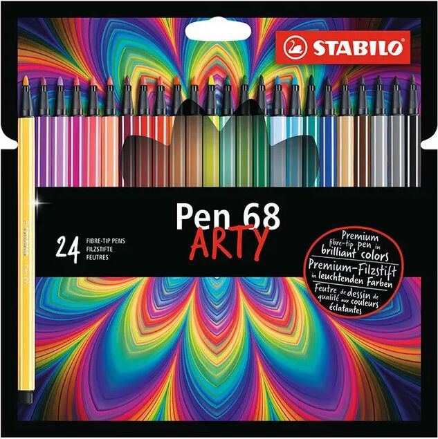 STABILO® Filzstift STABILO® Pen 68 ARTY 24er im Kartonetui