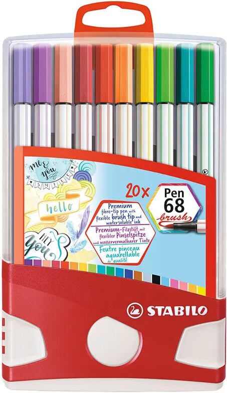 STABILO® Filzstift STABILO® Pen 68 BRUSH ColorParade 20er