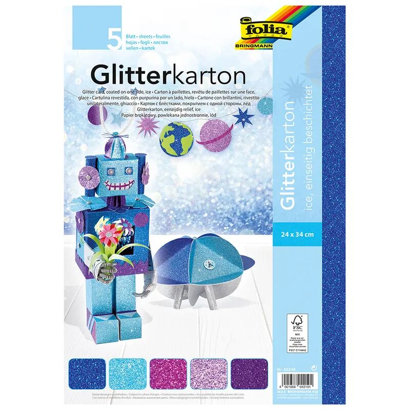 folia Glitterkarton (Motiv: Ice)