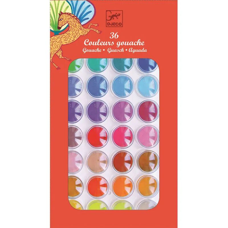 Djeco Gouachefarben COLOR CAKES mit 36 Farben