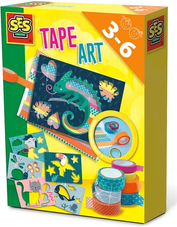 Creative Klebe-Bastelset TAPE ART – TIERE in bunt