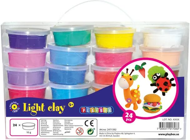 Playbox Knetset LIGHT 24-teilig in bunt