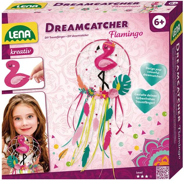 LENA® Kreativ-Set DREAMCATCHER – FLAMINGO