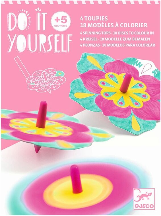 Djeco Kreisel-Bastelset DO IT YOURSELF – BLUMEN in bunt