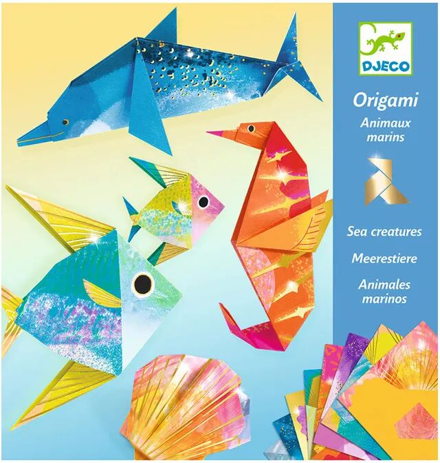 Djeco Origami-Bastelset MEERESTIERE in bunt