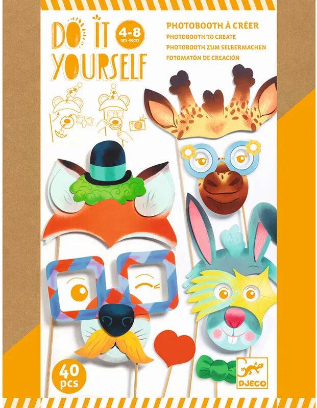 Djeco Photobooth-Bastelset DO IT YOURSELF – DAS FEST DER TIERE in bunt