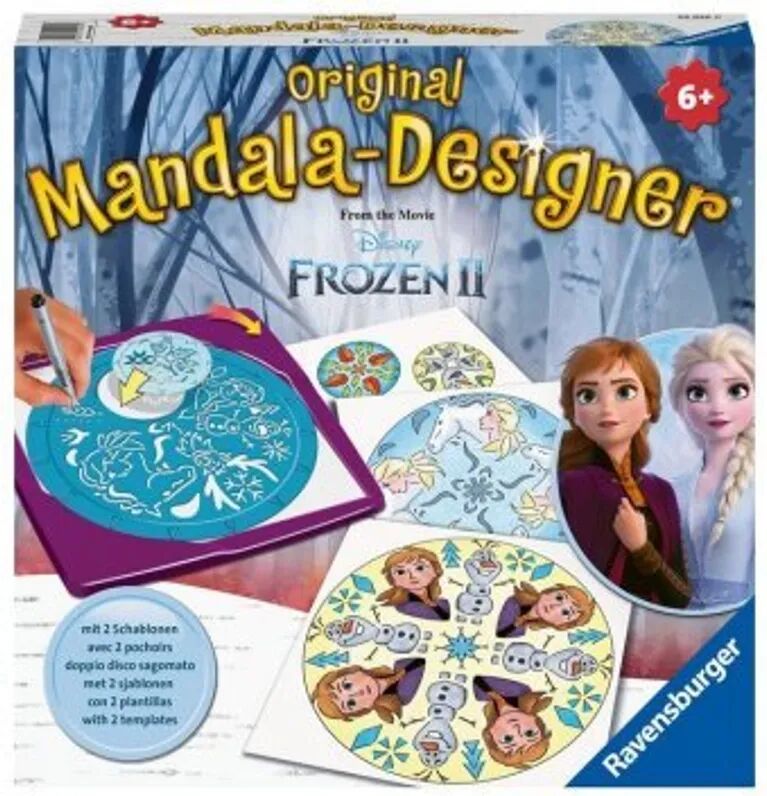 Ravensburger Verlag Ravensburger Mandala Designer Frozen 2 29026, Zeichnen lernen mit Anna und Elsa