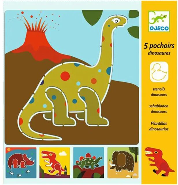 Djeco Schablonen DINOSAURIER 5-teilig