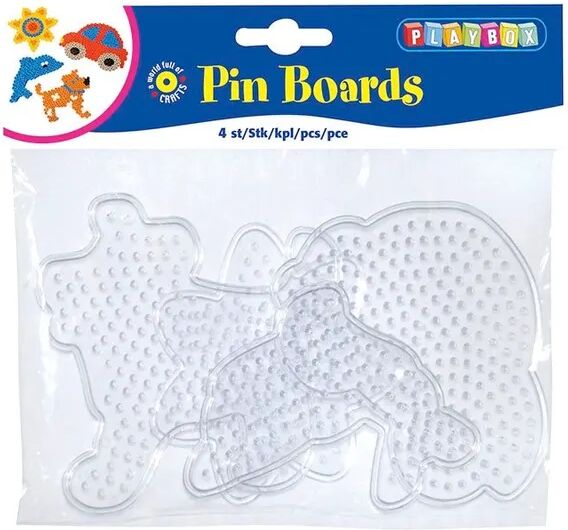 Playbox Steckplatten-Set HUND,AUTO,FISCH & BLUME 4-teilig