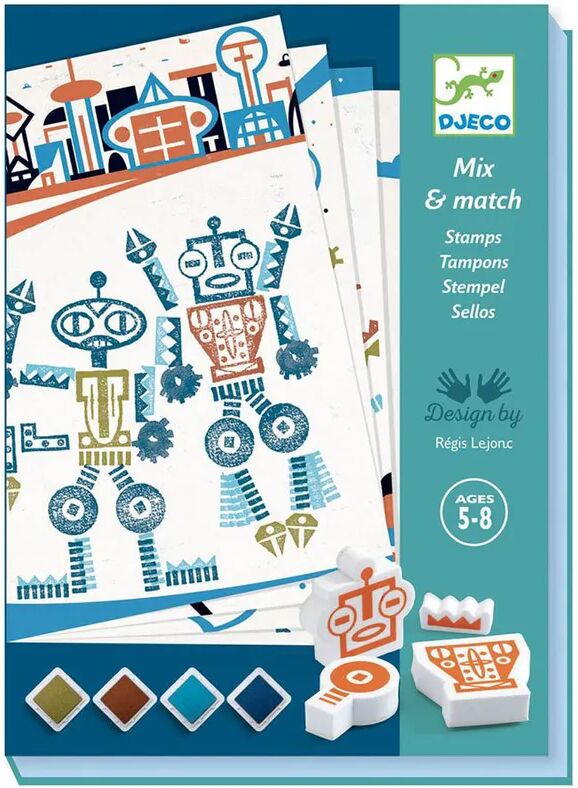 Djeco Stempel-Set ALIEN ROBOTER 22-teilig