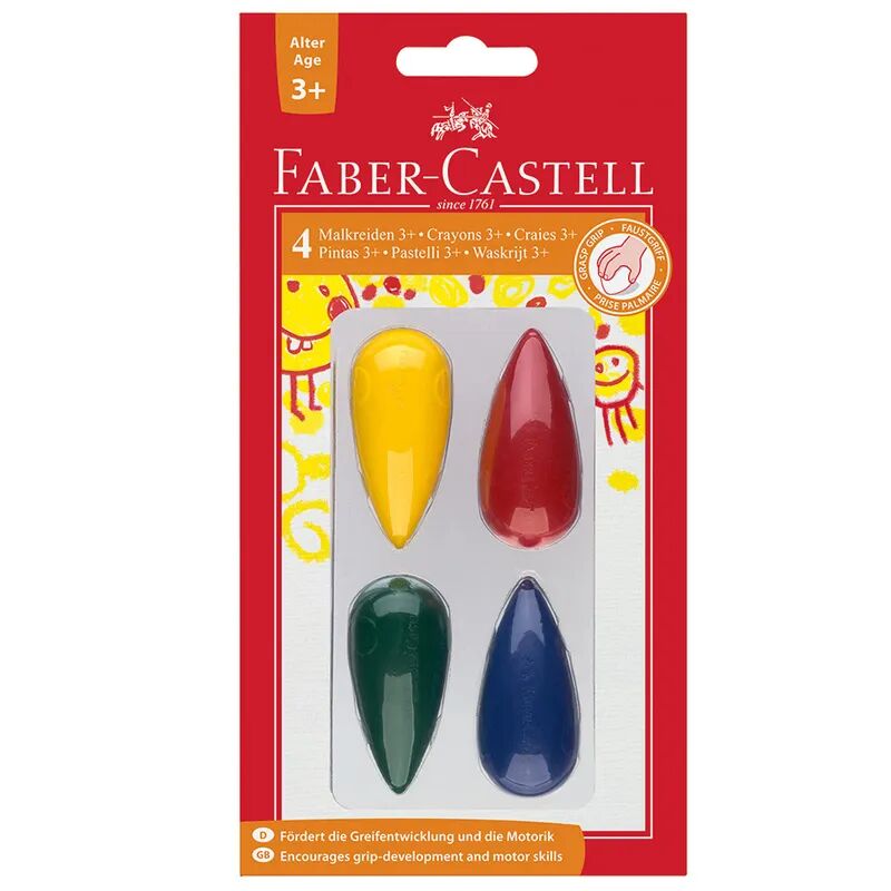 Faber-Castell Wachsmalkreide BIRNE mit 4 Farben