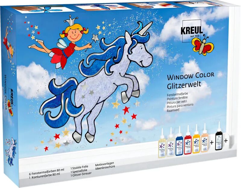 KREUL Window Color Set GLITZER-WELT 110-teilig