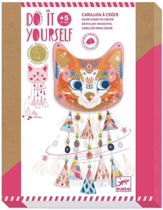 Djeco Windspiel-Bastelset DO IT YOURSELF – KITTY in bunt