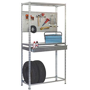 Simonrack Werkbank KIT SIMONRACING BOX PLUS 3/400 verzinkt 1 Schublade 100,0 x 40,0 x 200,0 cm