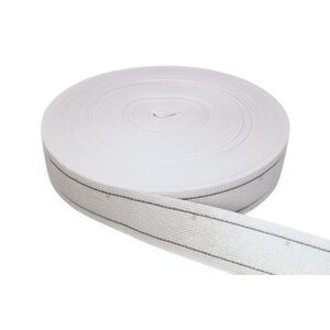 polstereibedarf-online Polster Rücken Gummigurte Elastikmaterial Weiss 6 cm breit / 2 Streifen Dehnung