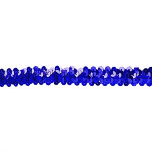Elastik-Paillettenband, blau, Breite: 20 mm, Länge: 3 m