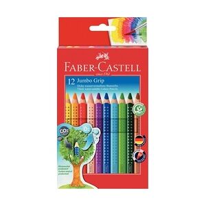 FABER-CASTELL Farbstifte Jumbo Grip, 12er Kartonetui, sortiert