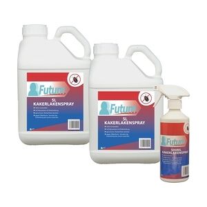 Futum 2x5 Liter + 2x500ml Kakerlaken-Spray bekämpft Eier, Larven, Insekten auf Wasserbasis, geruchsarm, Sofortwirkung ohne Flecken F110830-06