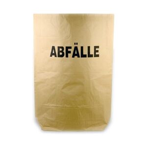 Hypafol Bio Papier Müllbeutel   abbaubare Biomüllbeutel   ohne Plastik   2-lagig, Tüten mit 120 L   700x950+220 mm, Aufdruck 