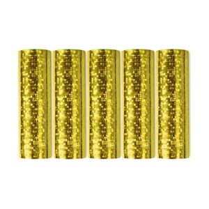 5 Glitzer Luftschlangen gold metallic