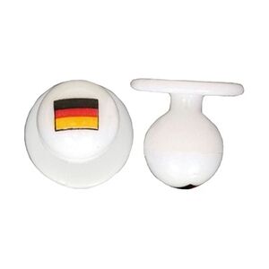 Exner Kugelknöpfe Farbe weiß mit Deutschland (12 Stück)