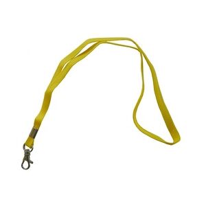 Umhängeband / Lanyards Schlüsselanhänger aus weichem Polyester mit drehbaren Karabinerhaken, Farbe: gelb - 100 Bänder