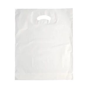 Starpak 400 Griffloch-Tragetaschen, HDPE 44 cm x 36 cm x 9 cm weiss