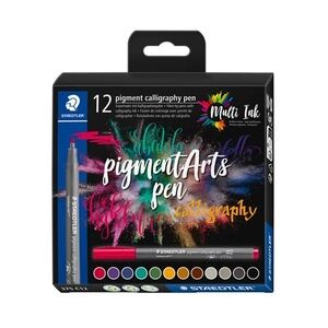 Pigmentlineretui Calligraphy, 12 Farben, sortiert