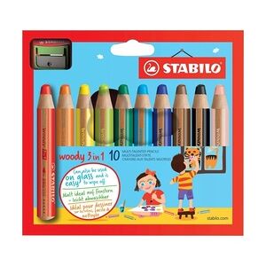 Stabilo woody 3 in 1, Swano 10er Etui inkl. Spitzer